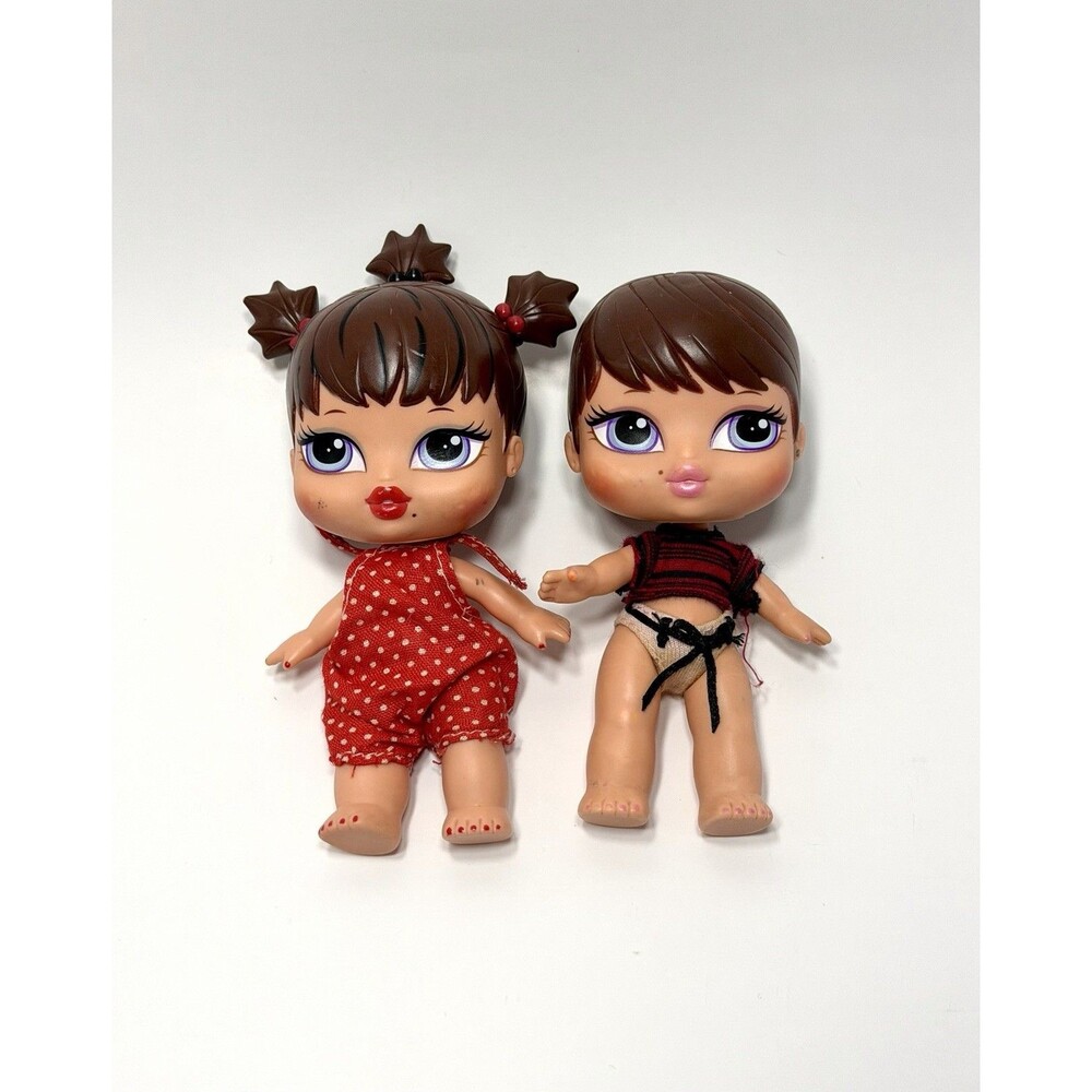 Vintage Bratz Babyz Twiins Dolls MGA 2004 Roxxi Phoebe Baby Brats Twin Lot Of 2